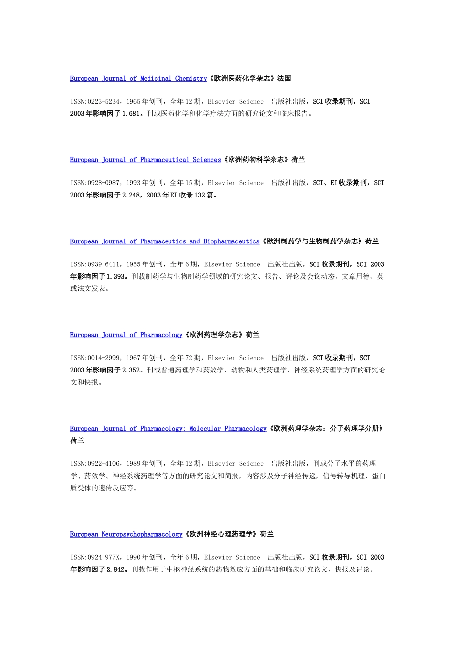 药学全文电子期刊导航_第3页