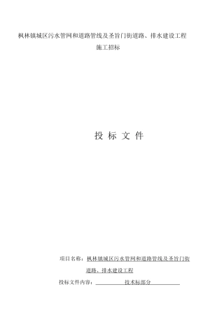 道路、排水建设工程技术标