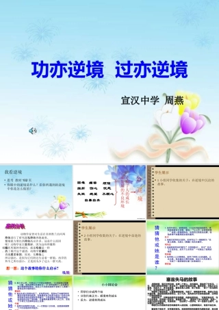 初二公开课课件功亦逆境，过亦逆境