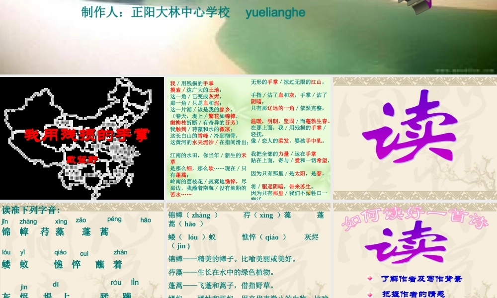 我用残损的手掌
