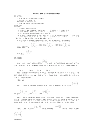 第17天核外电子排布和结构示意图