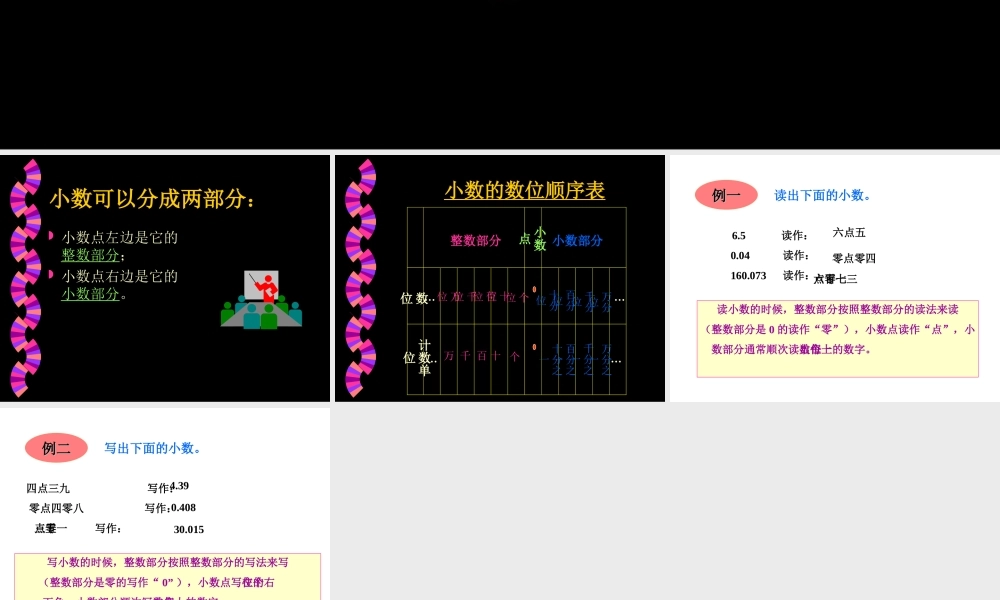 小数的读法和写法二