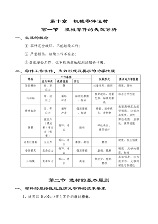 浅析机械零件选材
