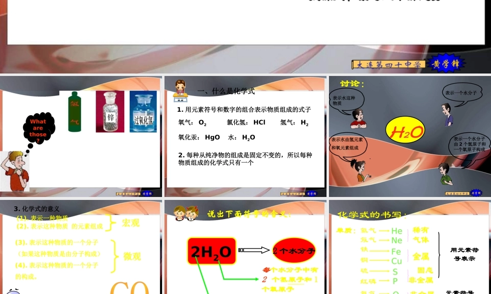 九年级化学化学式与化合价