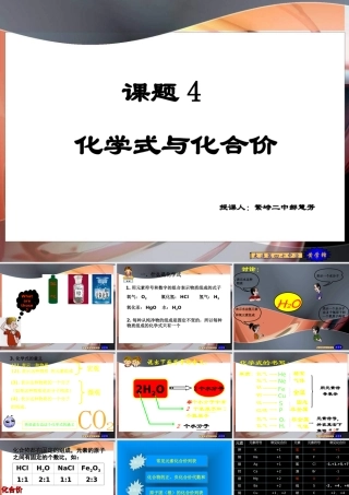九年级化学化学式与化合价