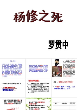 杨修之死课件c