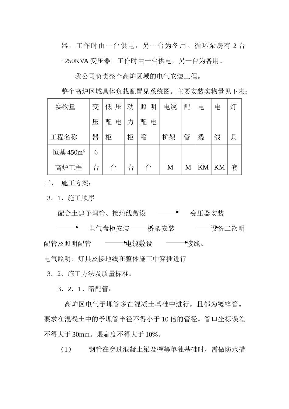 武安恒基高炉电气施工方案_第2页