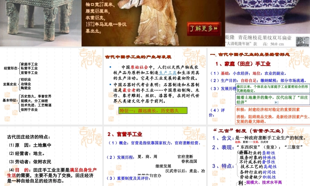 中国古代手工业课件