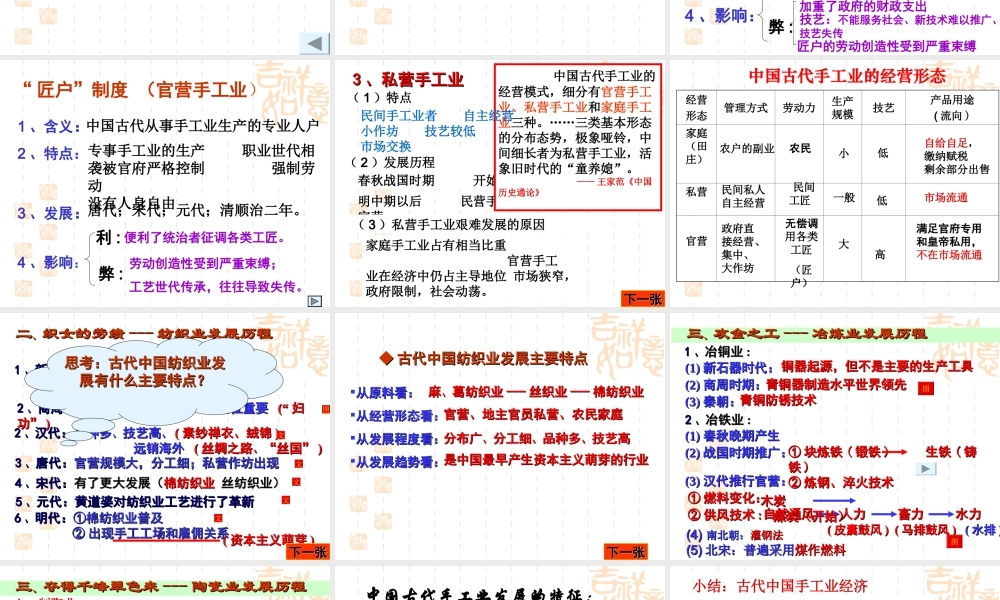 中国古代手工业课件