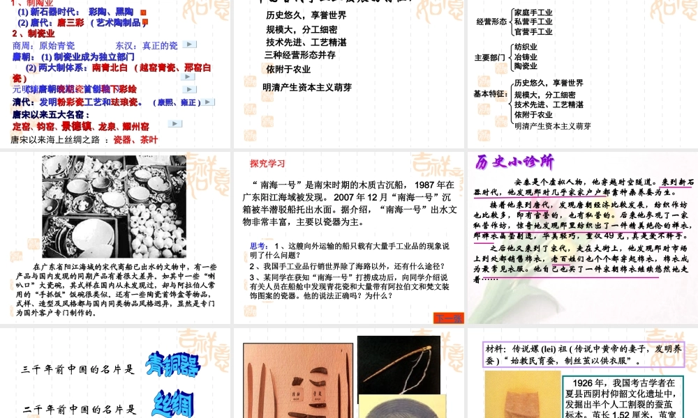 中国古代手工业课件