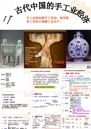 中国古代手工业课件