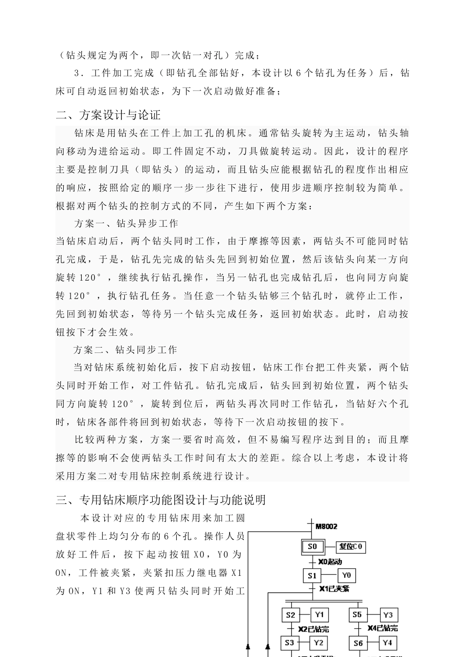 课程设计-采用PLC技术设计专用钻床控制系统的电气控制线路_第3页