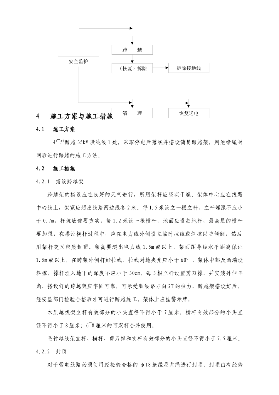 35KV电力线路跨越施工措施_第2页