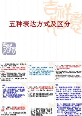 五种表达方式及区分