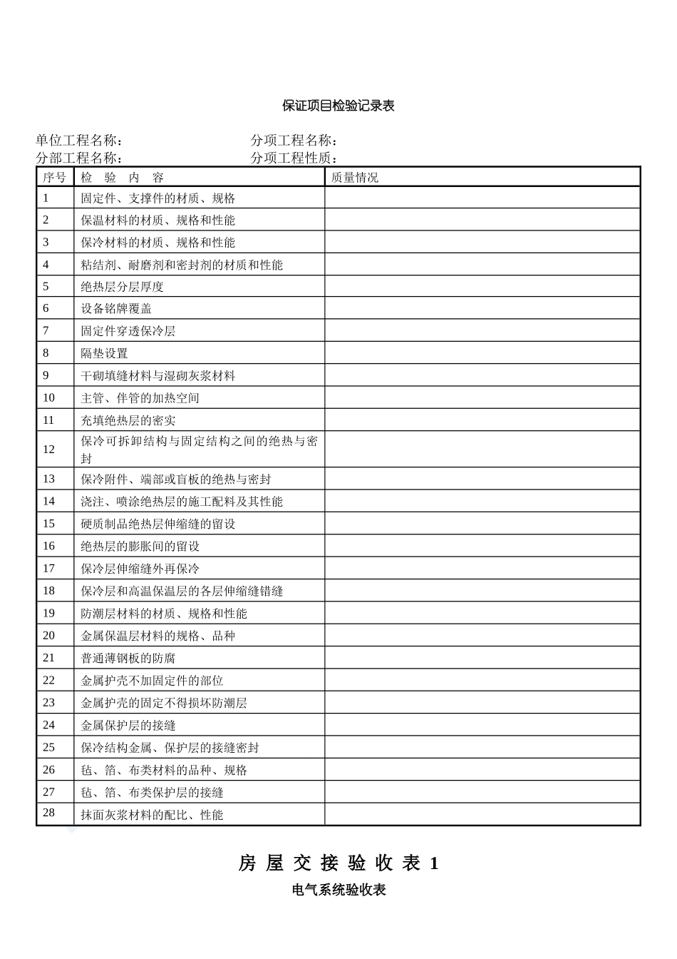 物业承接验收表格_第1页