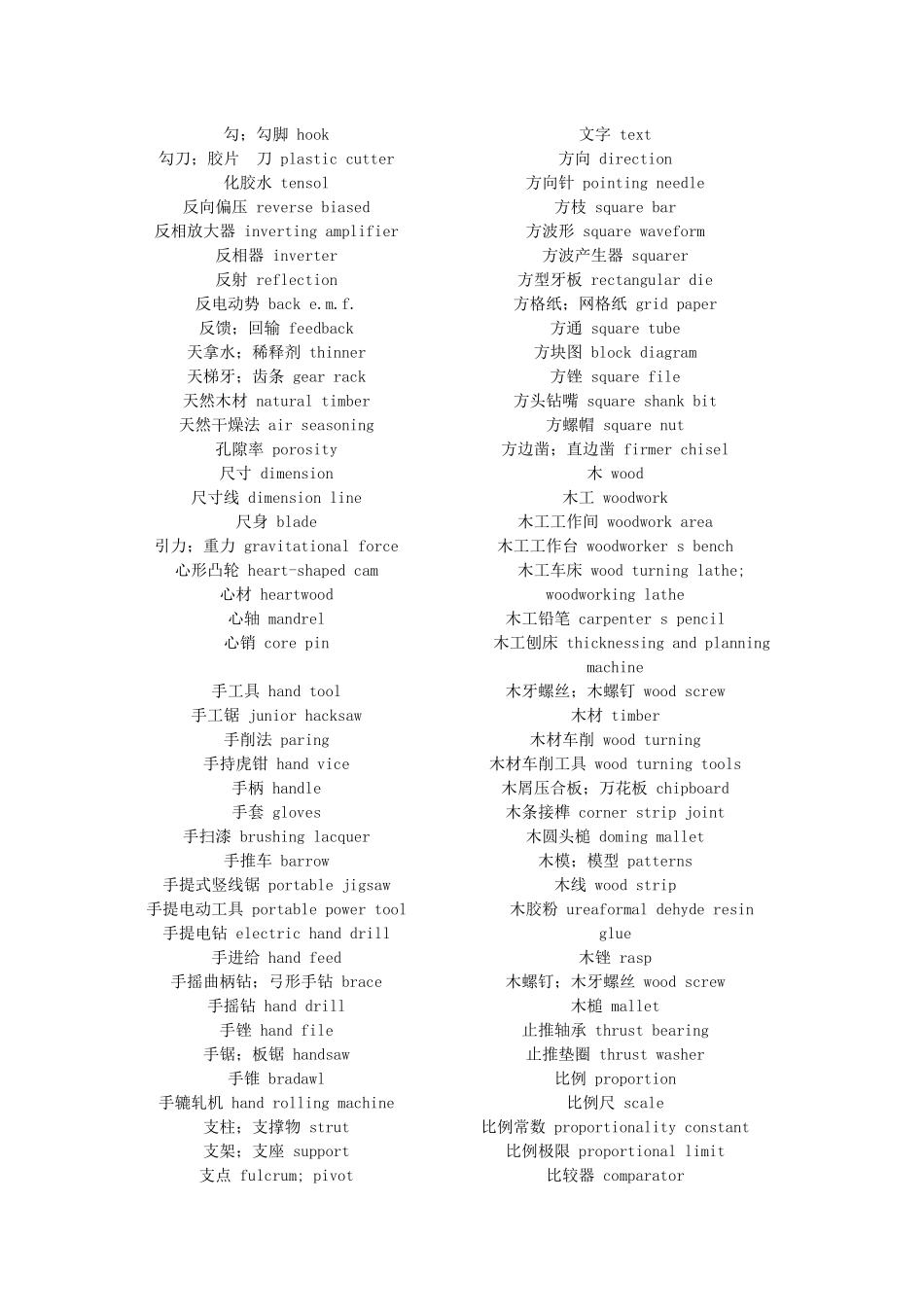 机械类常用英语词汇大全_第3页