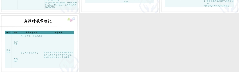 分课时教学建议