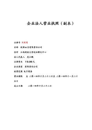 (示范电子稿怎么写企业注册登记用表集合(1)