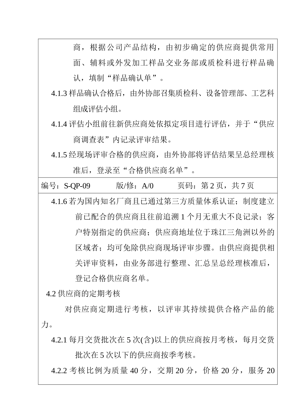 服装企业采购控制程序_第2页