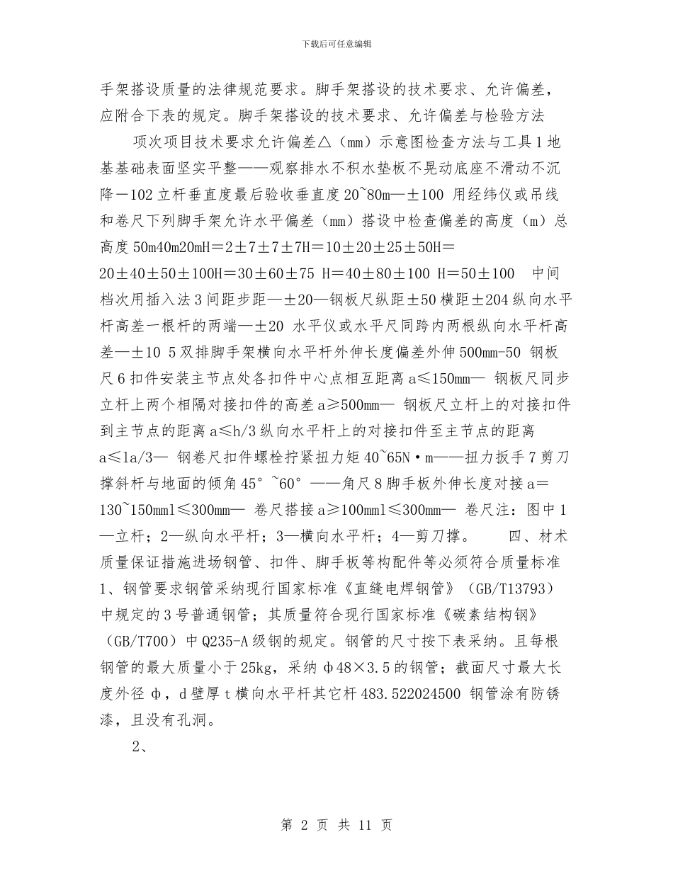 外墙脚手架施工方案与外墙落水管更换施工方案汇编_第2页