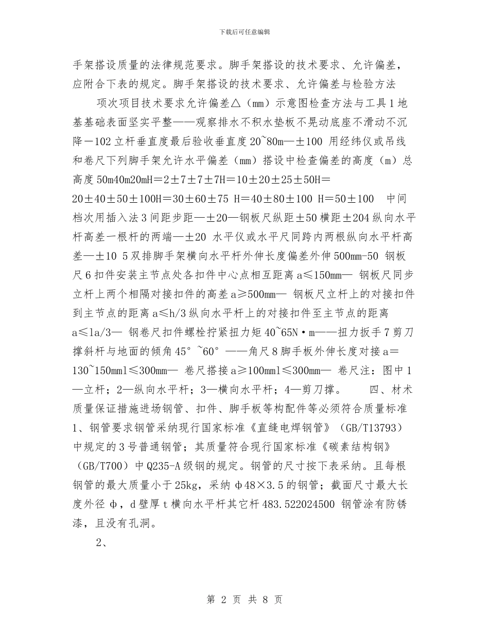 外墙脚手架施工方案与外来人安全管理预案汇编_第2页