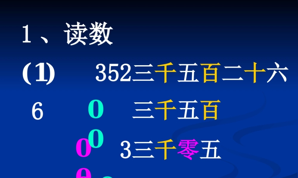 万以内数的认识复习课件