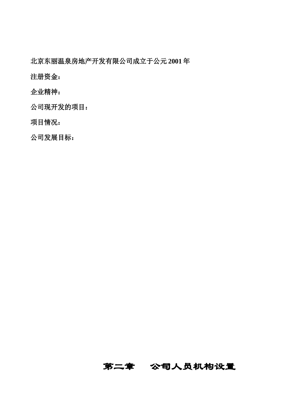 北京XX房地产开发有限公司制度汇编_第3页