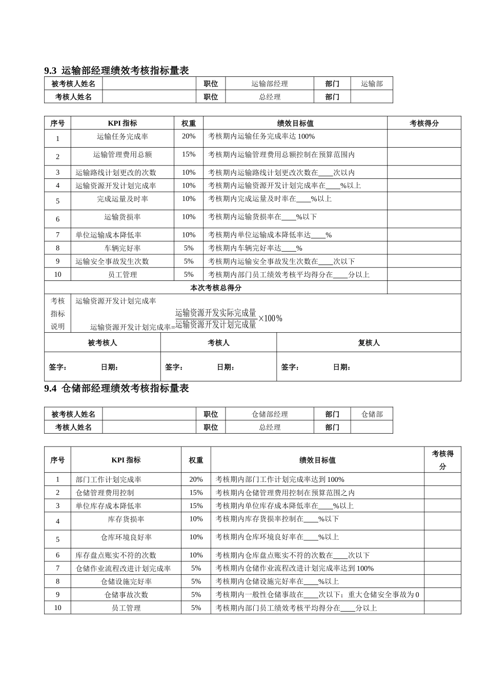 运输配送人员绩效考核_第2页