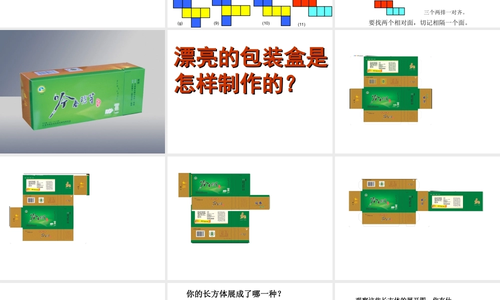 苏教版六年级上册《正方体和长方体的展开图》