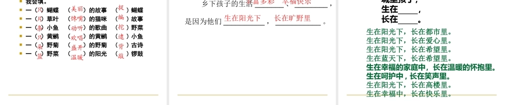 乡下孩子第二课时课件