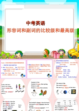 形容词副词比较