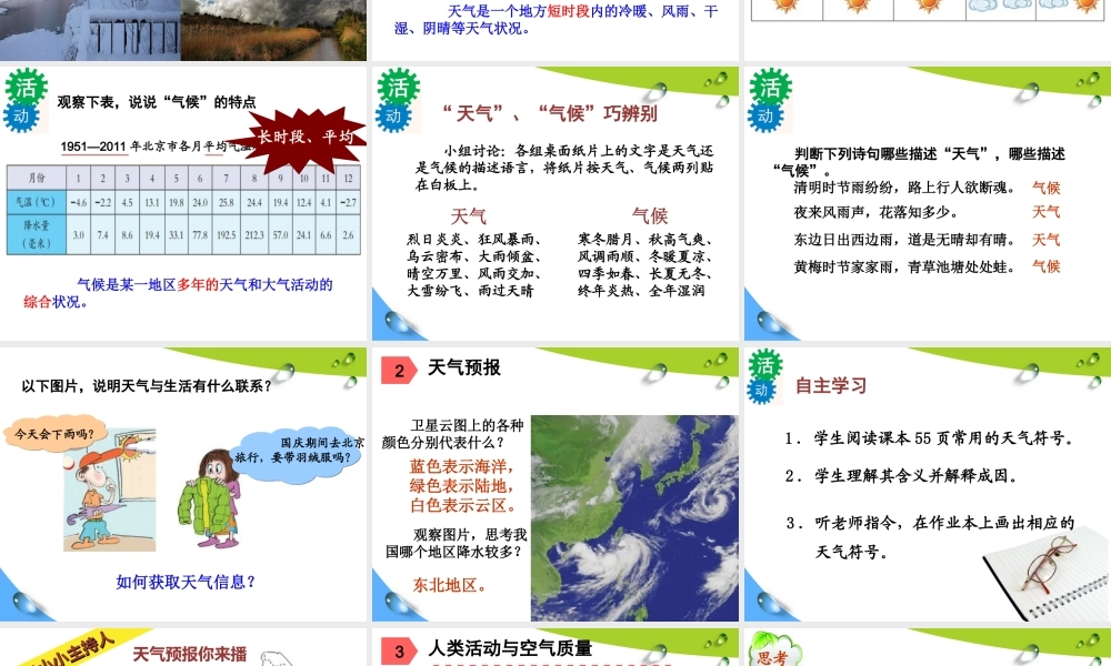 天气和天气预报