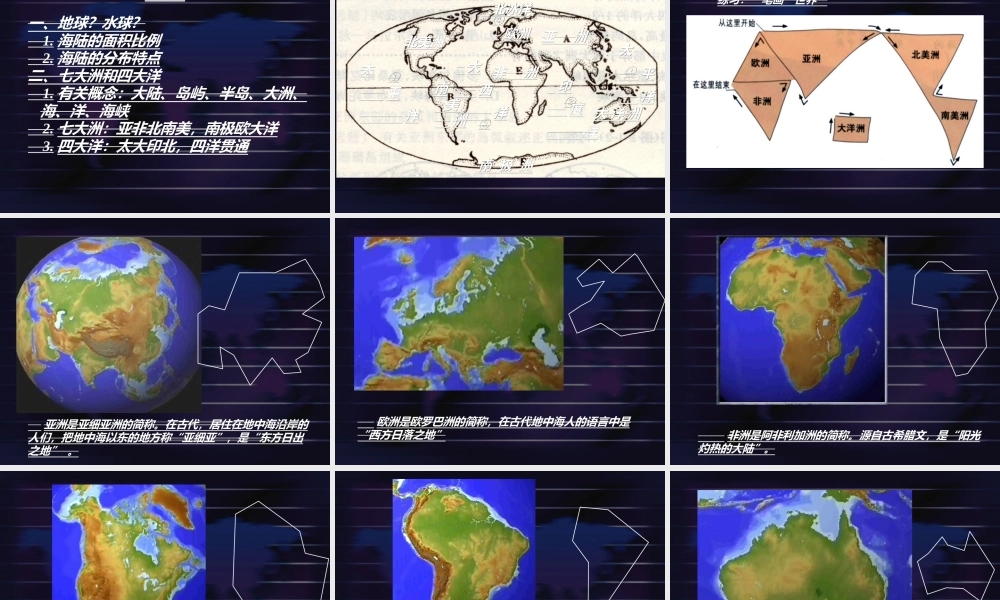 地理：人教版新课标七年级上册第二章第一节_大洲和大洋(课件)