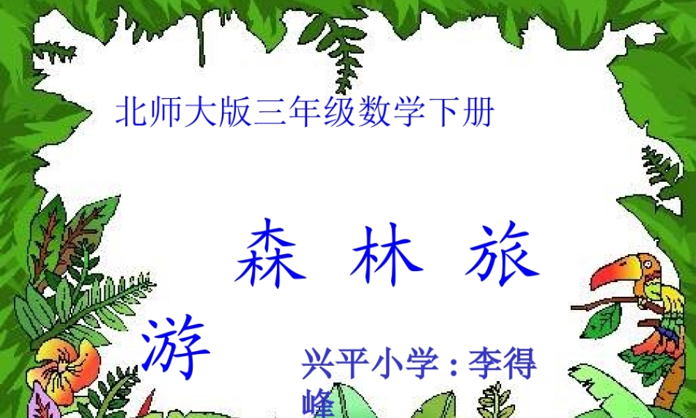 《森林旅游》课件ok