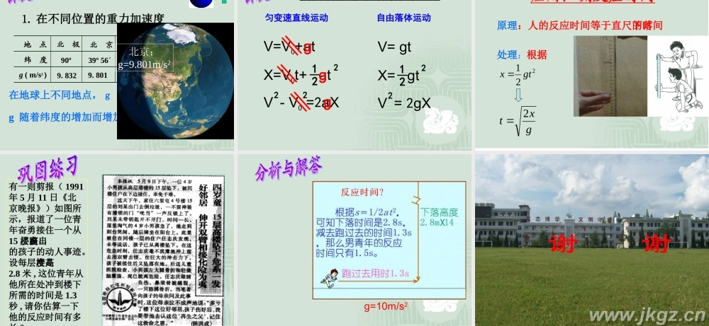 课件：自由落体运动