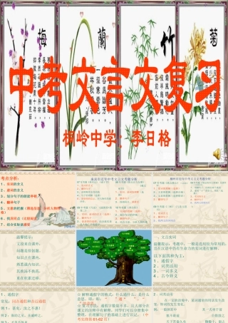 中考课外文言文复习