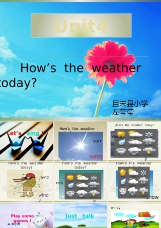 人教精通版四年级上册How‘sthewerathertoday？课件