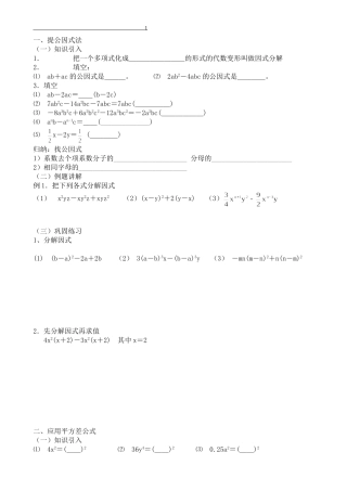 因式分解习题讲解
