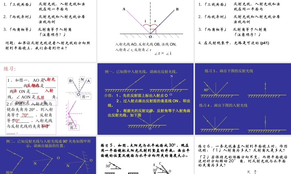 （精品）初二物理光的反射