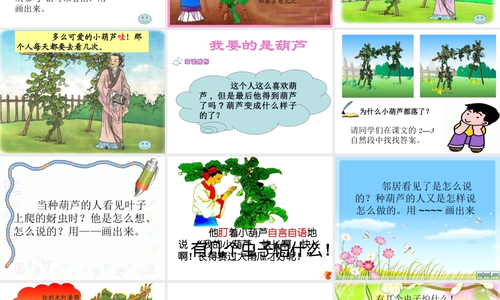 人教版语文第三册我要的是葫芦第二课时课件