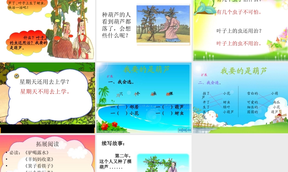 人教版语文第三册我要的是葫芦第二课时课件