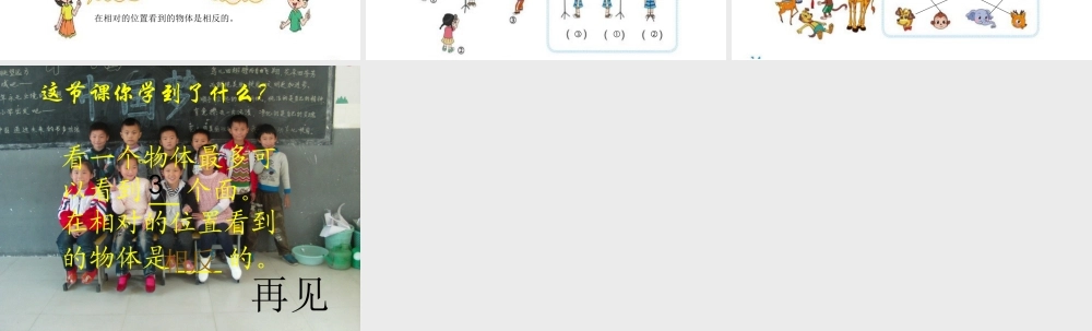 小学三年级数学北师大新版观察物体看一看（一）