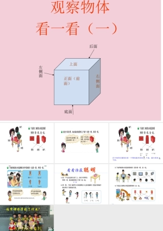 小学三年级数学北师大新版观察物体看一看（一）