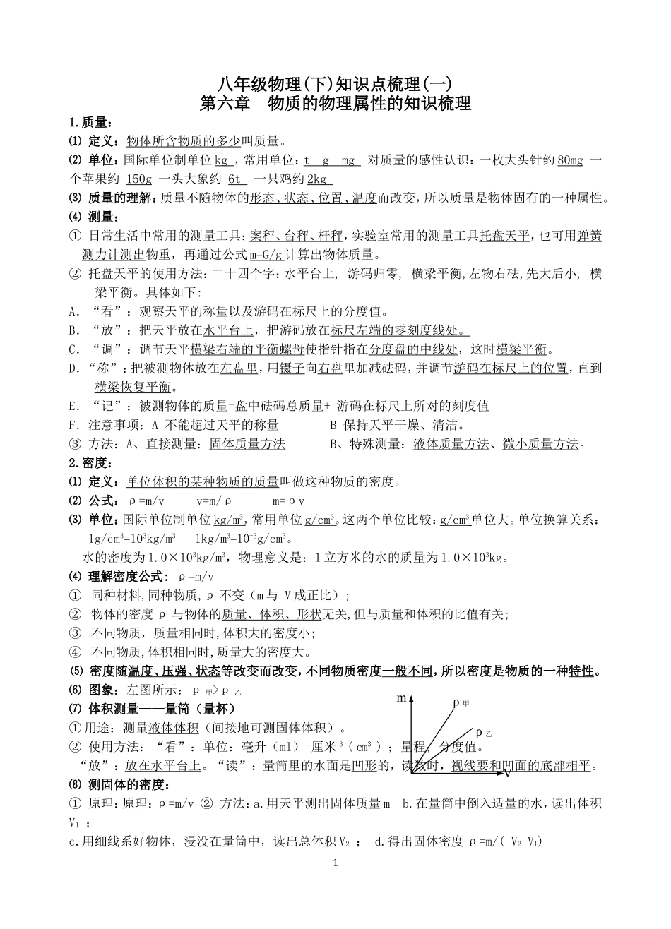 八（下）知识梳理_第1页