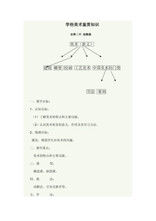 学些美术鉴赏知识