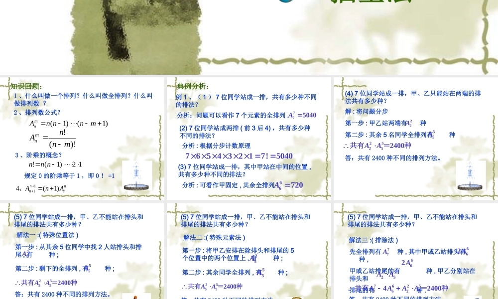 高二数学排列组合的简单运用_人教版