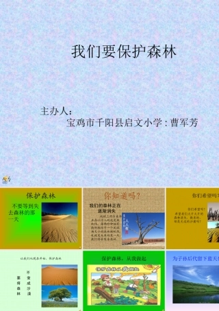 我们要保护森林