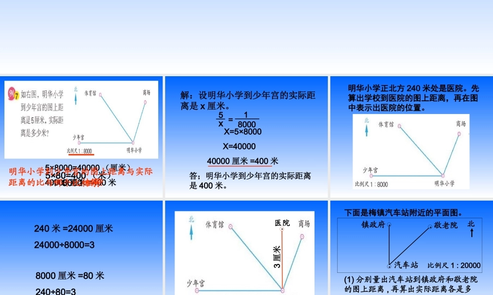 比例尺的应用