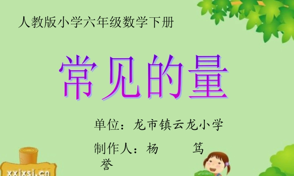 常见的量课件