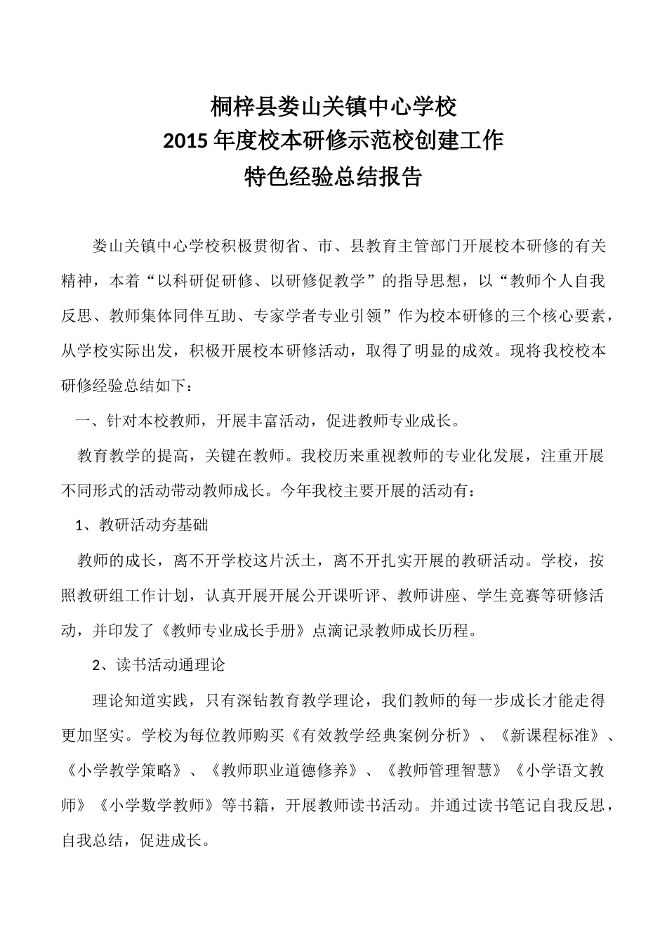 特色经验总结报告_第1页